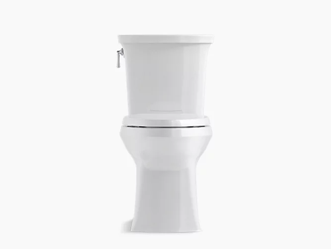 Two-piece elongated 1.28 gpf toilet with ContinuousClean, skirted trapway, left-hand trip lever and Revolution 360™ swirl flushing technology, seat not included-0
